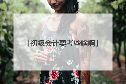 初级会计要考些啥啊