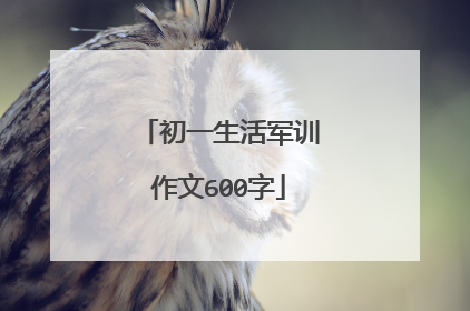 初一生活军训作文600字