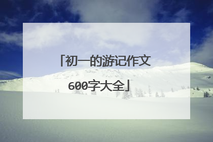 初一的游记作文600字大全