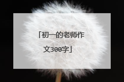 初一的老师作文300字