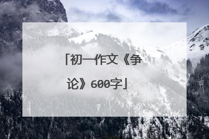初一作文《争论》600字