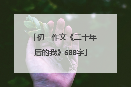 初一作文《二十年后的我》600字