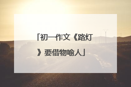 初一作文《路灯》要借物喻人
