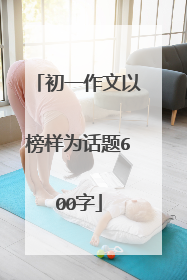 初一作文以榜样为话题600字