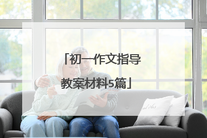初一作文指导教案材料5篇