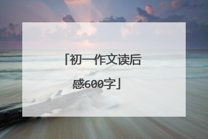 初一作文读后感600字