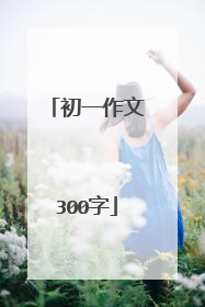 初一作文300字