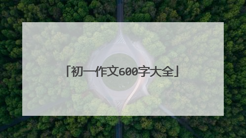 初一作文600字大全