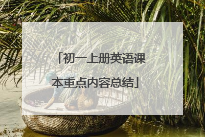 初一上册英语课本重点内容总结