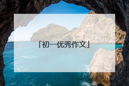 初一优秀作文