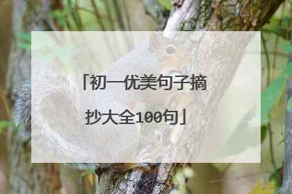 初一优美句子摘抄大全100句