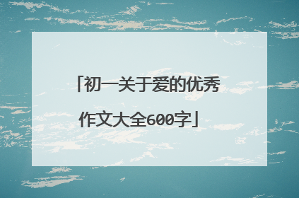 初一关于爱的优秀作文大全600字