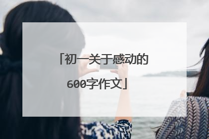 初一关于感动的600字作文