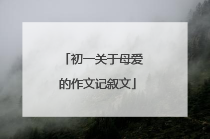 初一关于母爱的作文记叙文