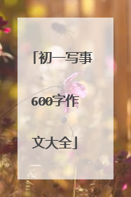 初一写事600字作文大全