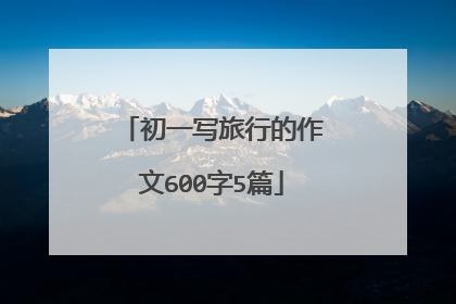 初一写旅行的作文600字5篇