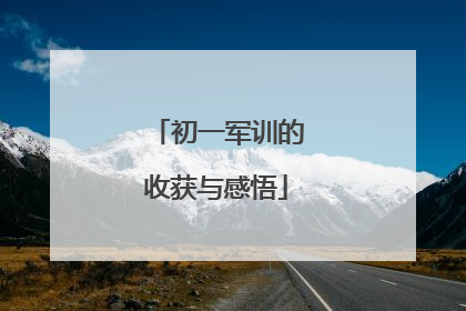初一军训的收获与感悟