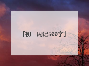 初一周记500字