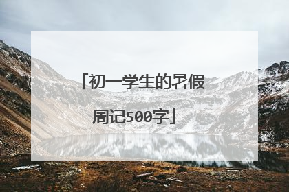 初一学生的暑假周记500字