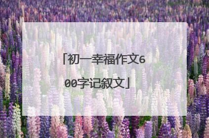 初一幸福作文600字记叙文