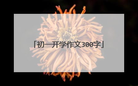 初一开学作文300字
