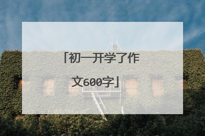 初一开学了作文600字