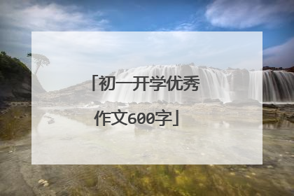 初一开学优秀作文600字