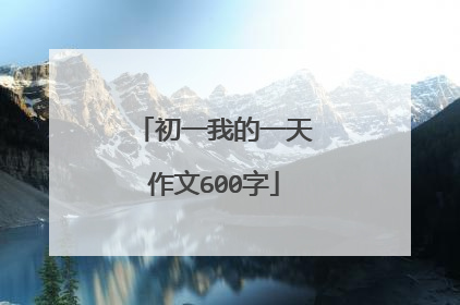 初一我的一天作文600字