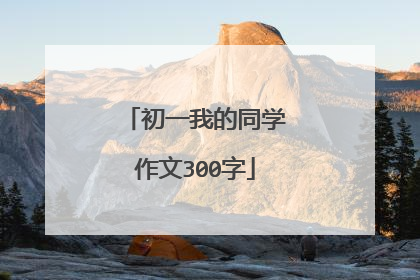 初一我的同学作文300字
