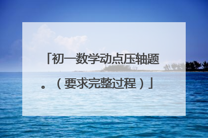 初一数学动点压轴题。（要求完整过程）