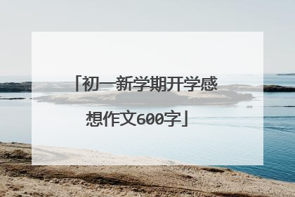 初一新学期开学感想作文600字
