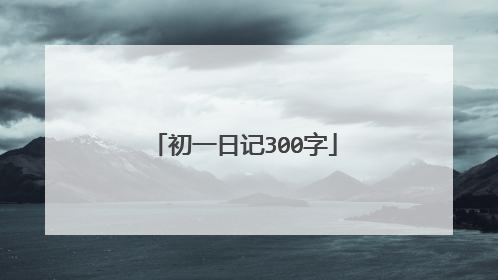 初一日记300字