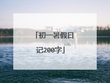 初一暑假日记200字