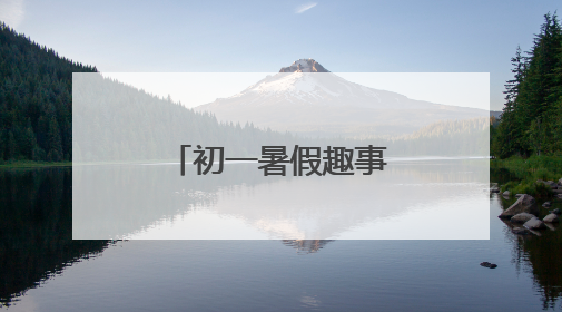初一暑假趣事作文800字