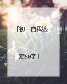 初一自我鉴定50字