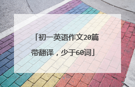 初一英语作文20篇带翻译，少于60词