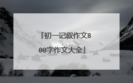 初一记叙作文800字作文大全