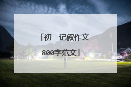 初一记叙作文800字范文