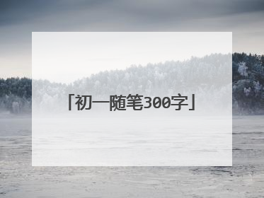 初一随笔300字
