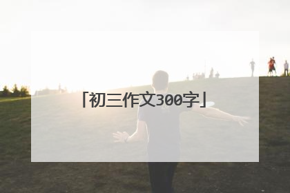 初三作文300字
