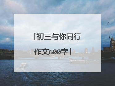 初三与你同行作文600字