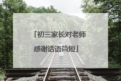 初三家长对老师感谢话语简短