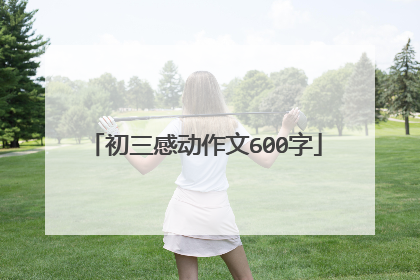初三感动作文600字