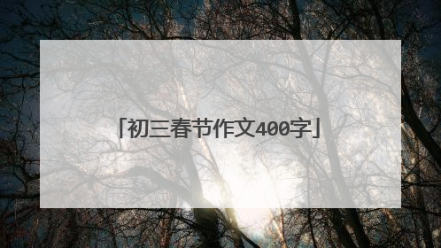 初三春节作文400字