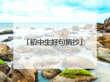 初中生好句摘抄