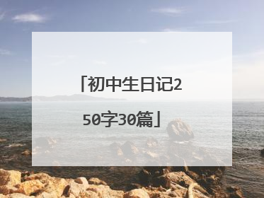初中生日记250字30篇