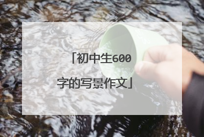 初中生600字的写景作文