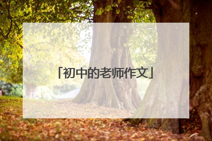 初中的老师作文