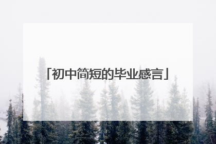 初中简短的毕业感言