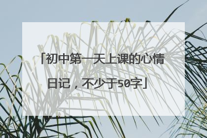 初中第一天上课的心情日记,不少于50字